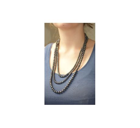 Exkluzívny náhrdelník z čiernych perál